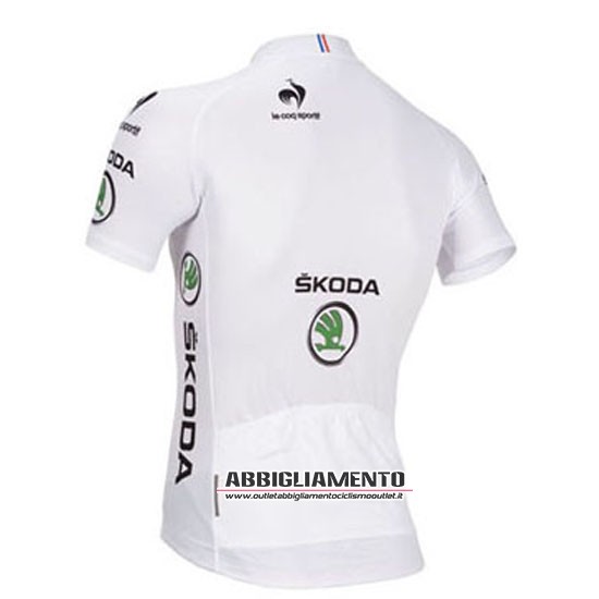 Abbigliamento Tour De France 2014 Manica Corta E Pantaloncino Con Bretelle Bianco - Clicca l'immagine per chiudere