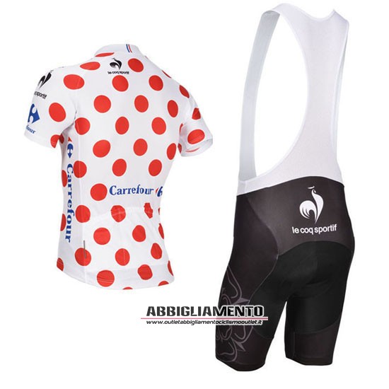 Abbigliamento Tour De France 2014 Manica Corta E Pantaloncino Con Bretelle Bianco E Rosso - Clicca l'immagine per chiudere