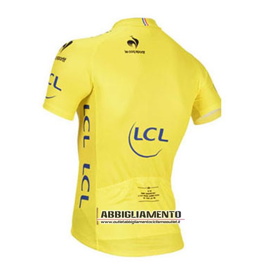 Abbigliamento Tour De France 2014 Manica Corta E Pantaloncino Con Bretelle Giallo - Clicca l'immagine per chiudere