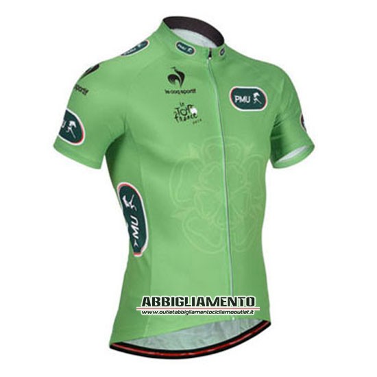 Abbigliamento Tour De France 2014 Manica Corta E Pantaloncino Con Bretelle Verde - Clicca l'immagine per chiudere