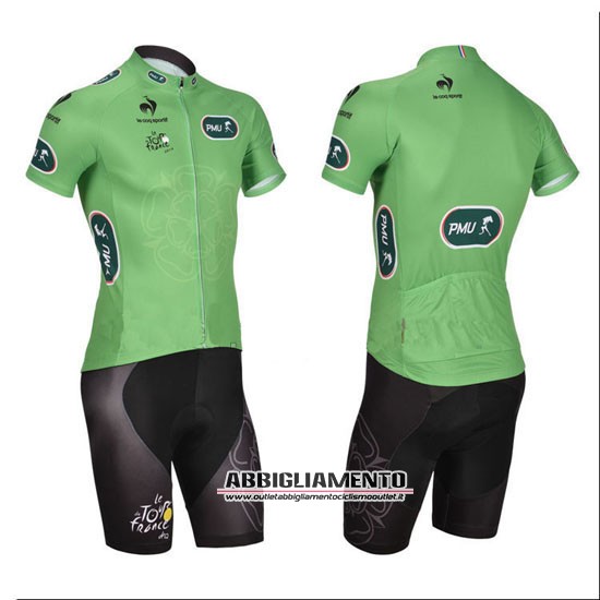 Abbigliamento Tour De France 2014 Manica Corta E Pantaloncino Con Bretelle Verde - Clicca l'immagine per chiudere