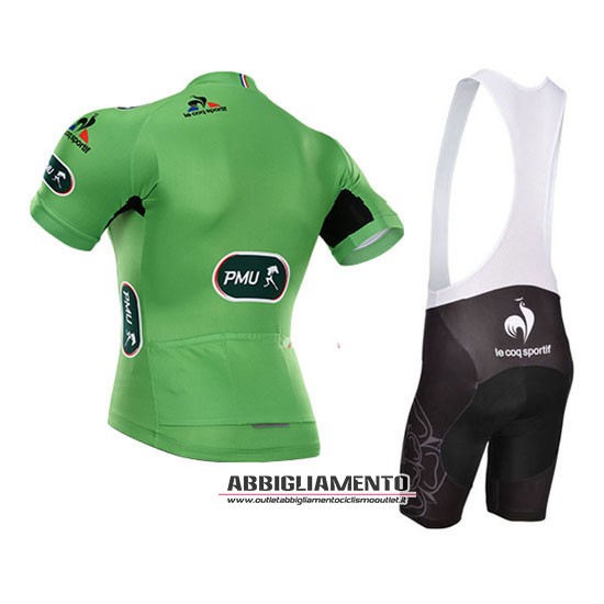 Abbigliamento Tour De France 2015 Manica Corta E Pantaloncino Con Bretelle Verde - Clicca l'immagine per chiudere