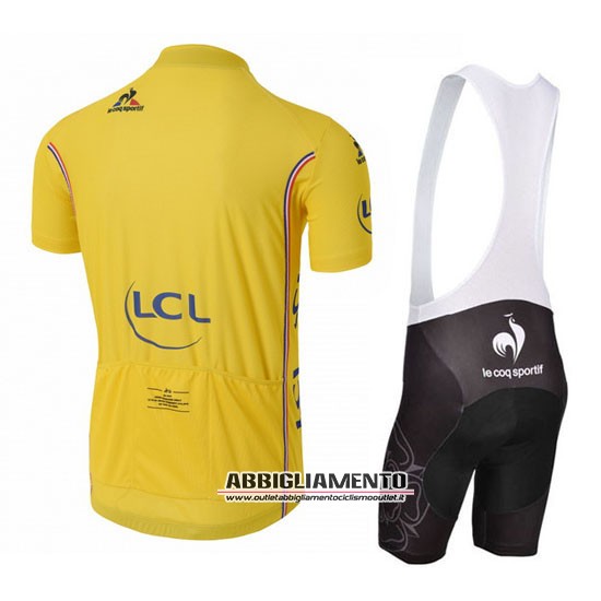 Abbigliamento Tour De France 2016 Manica Corta E Pantaloncino Con Bretelle Giallo - Clicca l'immagine per chiudere