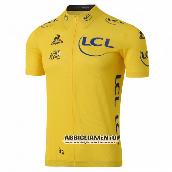 Abbigliamento Tour De France 2016 Manica Corta E Pantaloncino Con Bretelle Giallo - Clicca l'immagine per chiudere