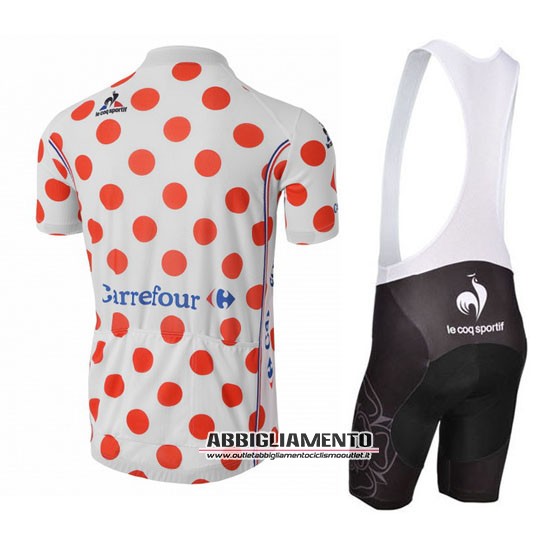 Abbigliamento Tour De France 2016 Manica Corta E Pantaloncino Con Bretelle Rosso E Bianco - Clicca l'immagine per chiudere