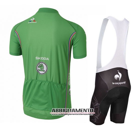 Abbigliamento Tour De France 2016 Manica Corta E Pantaloncino Con Bretelle Verde - Clicca l'immagine per chiudere