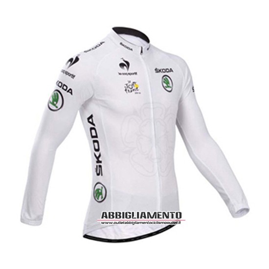 Abbigliamento Tour De France 2014 Manica Lunga E Calza Abbigliamento Con Bretelle Bianco - Clicca l'immagine per chiudere