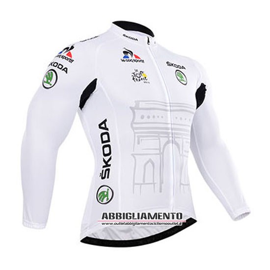 Abbigliamento Tour De France 2015 Manica Lunga E Calza Abbigliamento Con Bretelle Bianco - Clicca l'immagine per chiudere