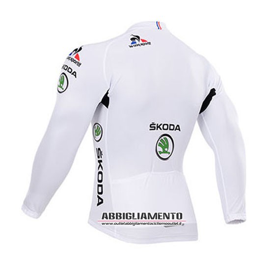 Abbigliamento Tour De France 2015 Manica Lunga E Calza Abbigliamento Con Bretelle Bianco - Clicca l'immagine per chiudere