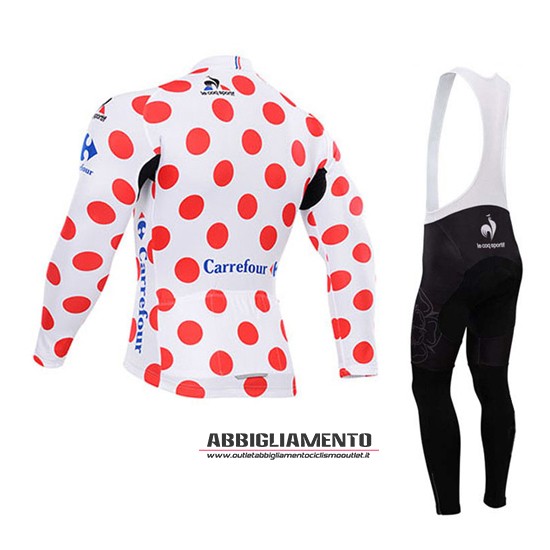 Abbigliamento Tour De France 2015 Manica Lunga E Calza Abbigliamento Con Bretelle Bianco E Rosso - Clicca l'immagine per chiudere