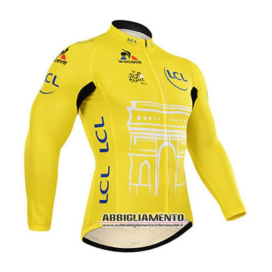 Abbigliamento Tour De France 2015 Manica Lunga E Calza Abbigliamento Con Bretelle Giallo - Clicca l'immagine per chiudere