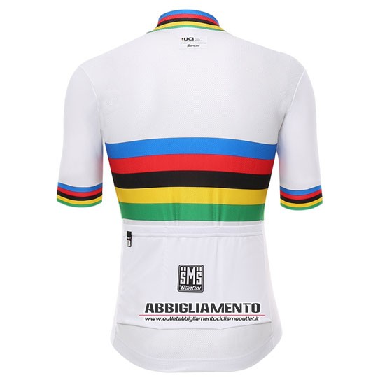 Abbigliamento UCI World Champion Leader 2016 Manica Corta E Pantaloncino Con Bretelle Blu_E_Bianco - Clicca l'immagine per chiudere