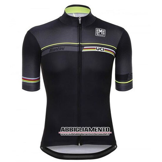 Abbigliamento UCI World Champion Leader 2016 Manica Corta E Pantaloncino Con Bretelle Nero - Clicca l'immagine per chiudere