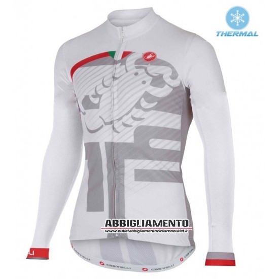 Donne Abbigliamento Castelli 2016 Manica Lunga E Calzamaglia Con Bretelle Bianco E Rosso - Clicca l'immagine per chiudere