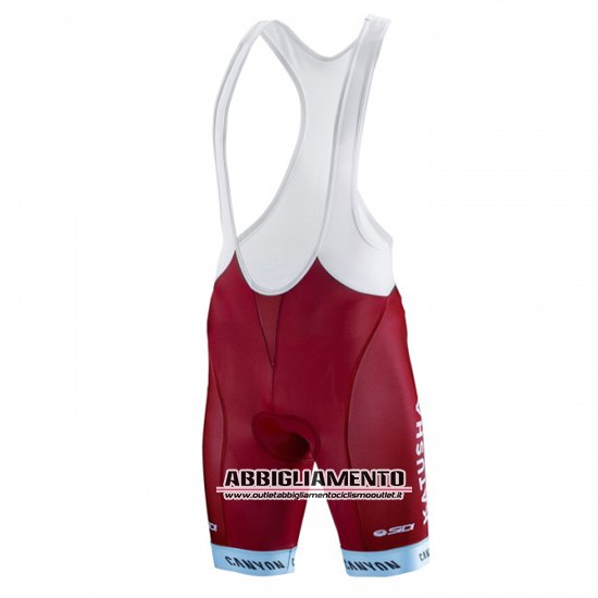 Abbigliamento Katusha 2016 Manica Corta E Pantaloncino Con Bretelle Bianco E Rosso - Clicca l'immagine per chiudere