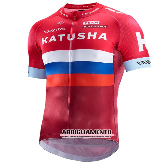 Abbigliamento Katusha 2017 Manica Corta E Pantaloncino Con Bretelle Rosso E Bianco - Clicca l'immagine per chiudere