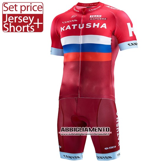 Abbigliamento Katusha 2017 Manica Corta E Pantaloncino Con Bretelle Rosso E Bianco - Clicca l'immagine per chiudere