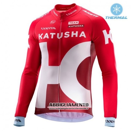 Abbigliamento Katusha 2016 Manica Lunga E Calzamaglia Con Bretelle Bianco E Rosso - Clicca l'immagine per chiudere