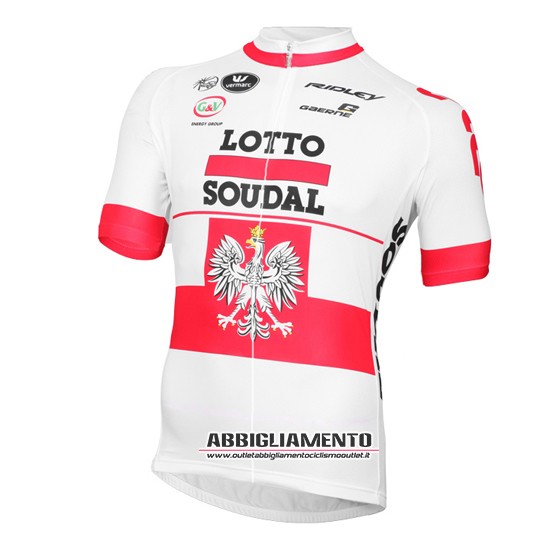 Abbigliamento Lotto Soudal 2016 Manica Corta E Pantaloncino Con Bretelle Bianco E Rosso - Clicca l'immagine per chiudere