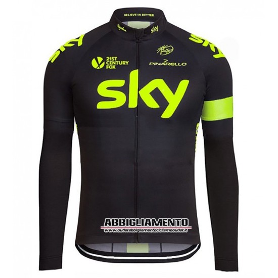 Abbigliamento Sky 2016 Manica Lunga E Calzamaglia Con Bretelle Verde E Nero - Clicca l'immagine per chiudere